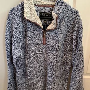 Navy Blue True Grit Sherpa